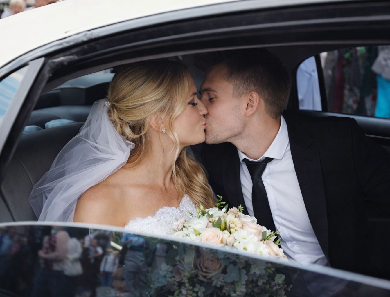 Luxury SUV wedding transportation in Boston for bridal party and guests